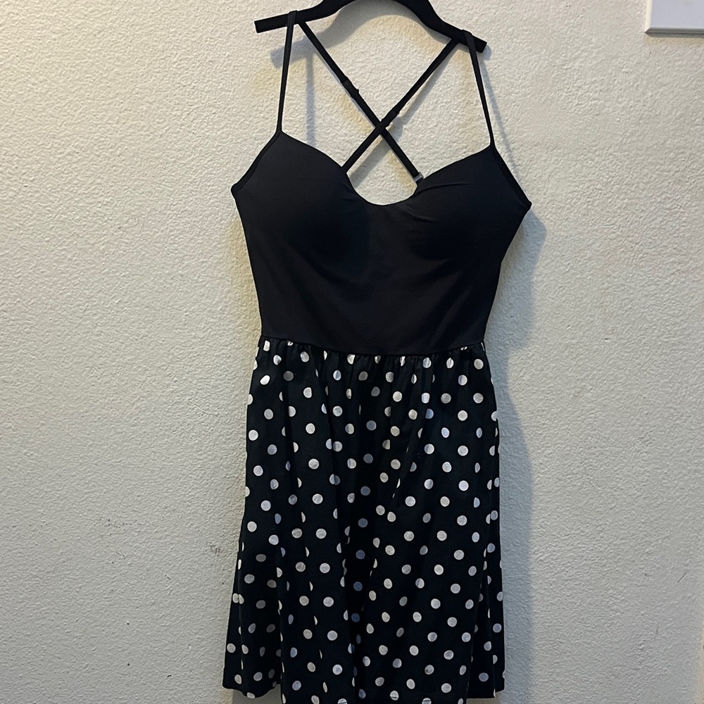 Victoria's Secret Black and White Polka Dot Mini Dress